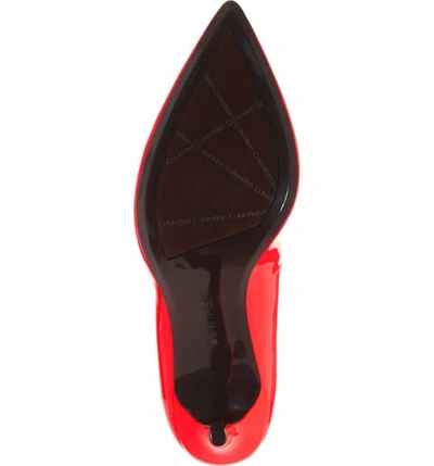Shop Calvin Klein 'gayle' Pointy Toe Pump In Bright Pink Patent Leather