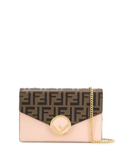 Shop Fendi Kan I Cross-body Bag - Pink