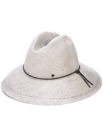 Shop Maison Michel Kate Bleached Straw Grey Hat