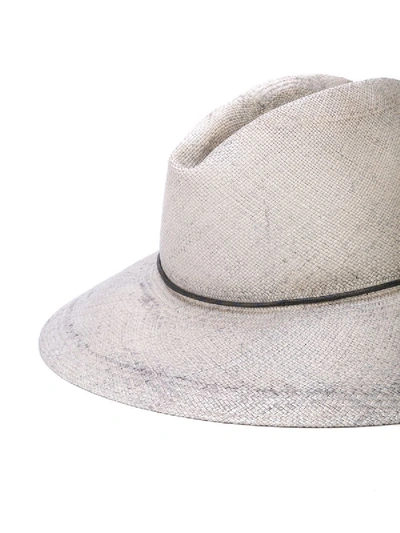 Shop Maison Michel Kate Bleached Straw Grey Hat