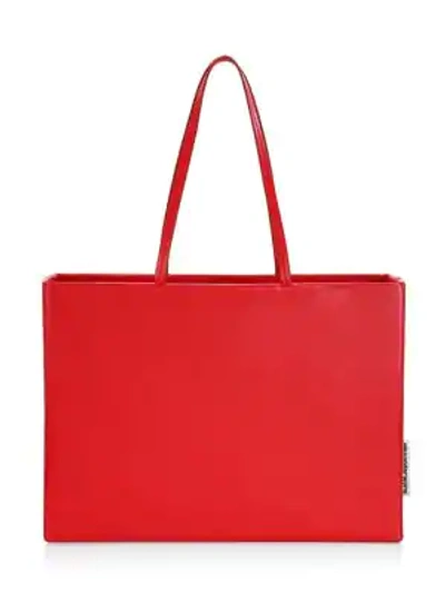 Shop Alexander Wang She.e.o. Leather Shopper In Red