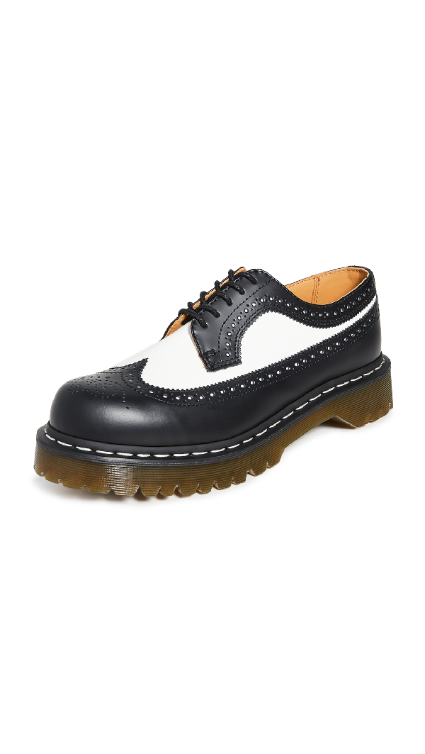 Dr. Martens 3989 Bex Brogue Shoes In Black/white | ModeSens