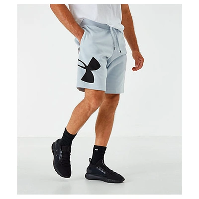 Shop Under Armour Men's Rival Fleece Logo Shorts In Grey