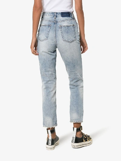 Shop Ksubi Chlo Wasted Mortal Ripped Jeans In Blue