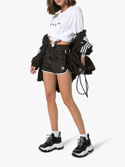 Shop Off-white High Waist Boxing Shorts In Black