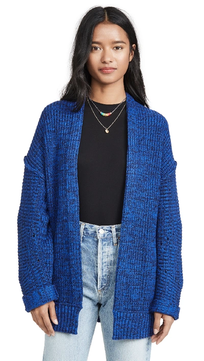 Shop Free People High Hopes Cardigan In Forever Blue Combo