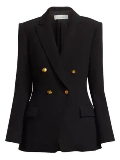 Shop A.l.c Sedgwick Double Breasted Blazer In Black