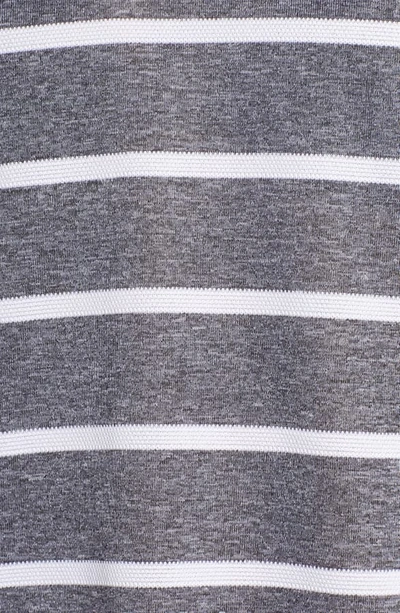 Shop Nike Dri-fit Stripe Sleeveless Polo In Light Blue/white