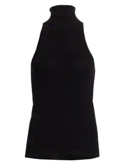 Shop A.l.c Paltrow Turtleneck Cotton Knit Top In Black