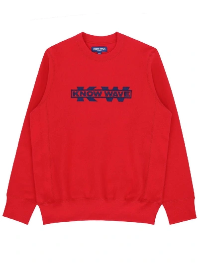Shop Know Wave Red Service Sector Embroidered Sweatshirt