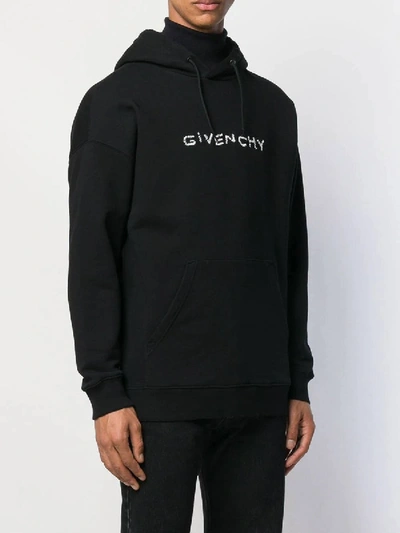 Shop Givenchy Stitched Logo Hoodie