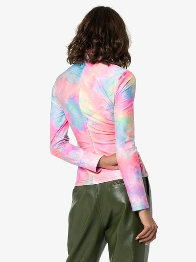 Shop Sies Marjan Peyton Glitter Tie-dye Top In Multicolour