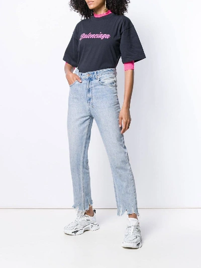 Shop Balenciaga Glossy Logo T-shirt