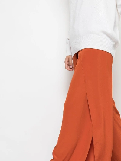 Shop Chloé Loose Fit Terracotta Pants In Orange