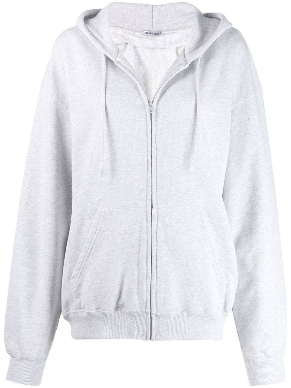 balenciaga grey zip hoodie