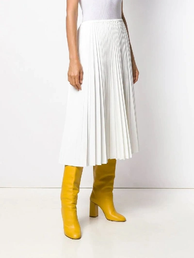 Shop Fendi Coated Tulle Midi Skirt