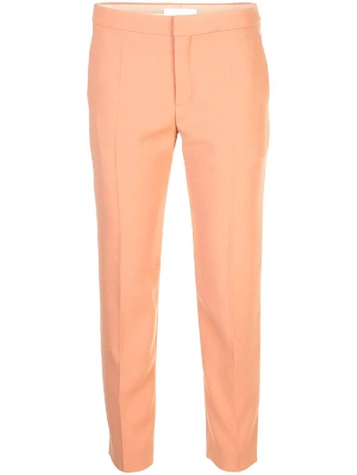 Shop Chloé Cropped Slim-fit Trousers