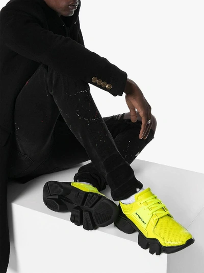 Shop Givenchy Black And Yellow Jaw Sneakers