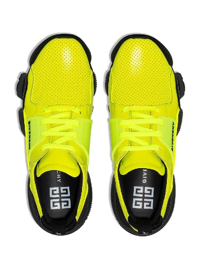 Shop Givenchy Black And Yellow Jaw Sneakers