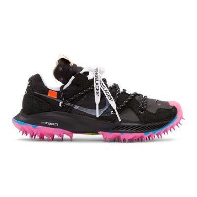 Shop Nike Black Off-white Edition Zoom Terra Kiger 5 Sneakers In 001 Black