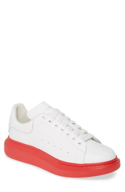 Shop Alexander Mcqueen Oversize Sneaker In White/ Lust Red