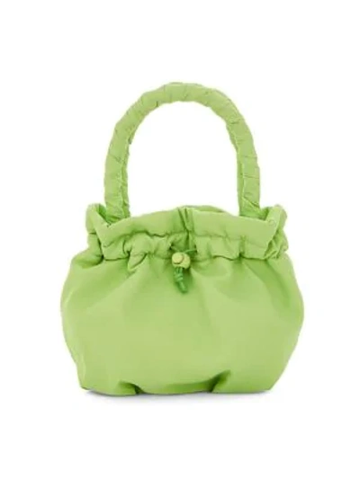 Shop Staud Stella Top Handle Bucket Bag In Pistachio