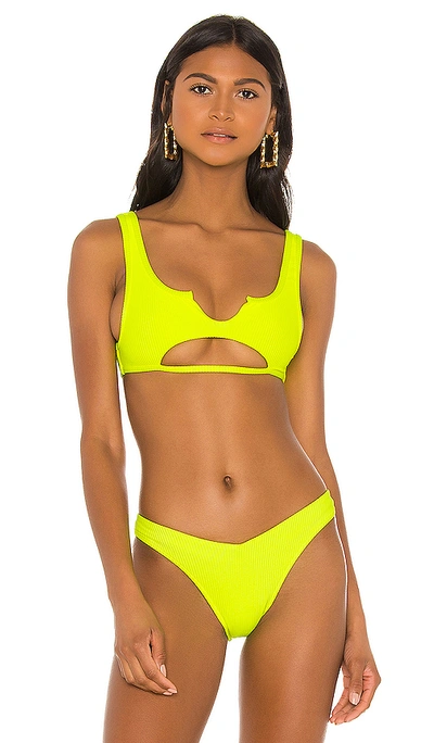 Shop Frankies Bikinis Cole Top In Lemon Drop Yellow