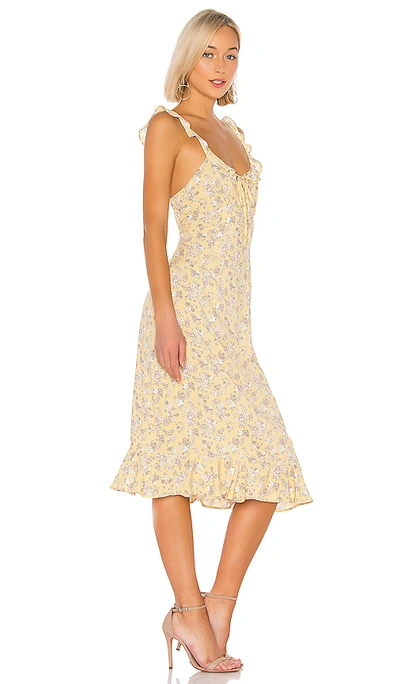Shop Auguste X Revolve Olsen Love Midi Dress In Lemon