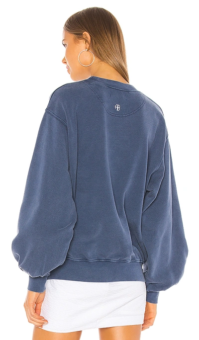 Shop Anine Bing Esme Sweatshirt In Navy