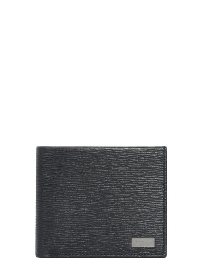 Shop Ferragamo Black Leather Wallet