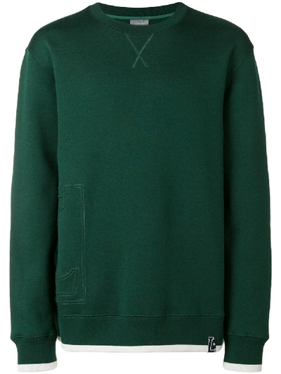 Shop Lanvin Green Wool Sweatshirt