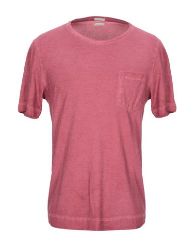 Shop Massimo Alba T-shirts In Pastel Pink