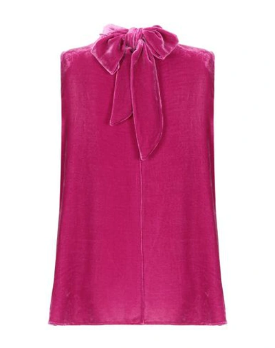 Shop Her Shirt Tops In Fuchsia