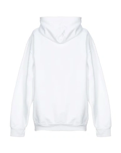 Shop Andrea Crews Hooded Sweatshirt In White