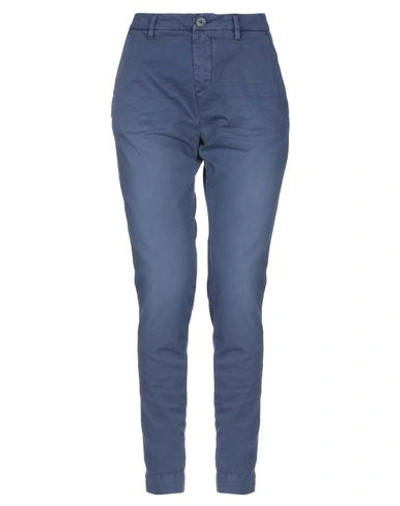 Shop Aglini Casual Pants In Dark Blue
