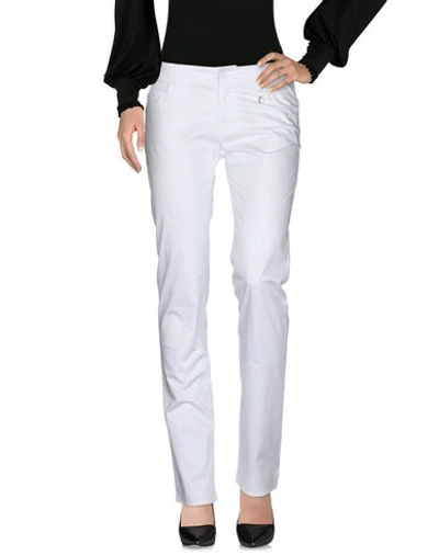 Shop Armani Jeans Woman Pants White Size 32 Cotton, Elastane