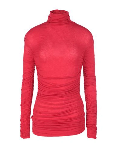 Shop Pinko Woman Turtleneck Red Size M Modal, Polyamide, Cashmere, Elastane