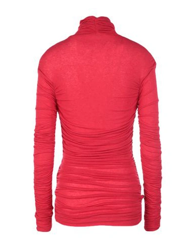 Shop Pinko Woman Turtleneck Red Size M Modal, Polyamide, Cashmere, Elastane