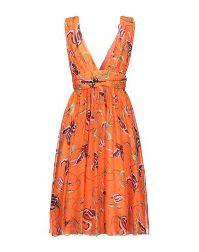 Shop Fausto Puglisi Knee-length Dresses In Orange