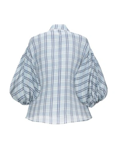 Shop Dice Kayek Checked Shirt In Sky Blue