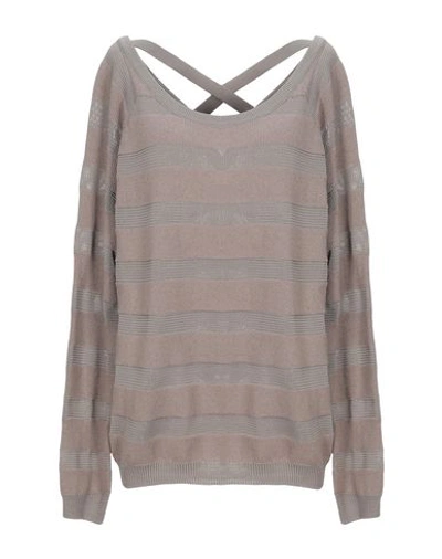 Shop Armani Jeans Sweater In Dove Grey