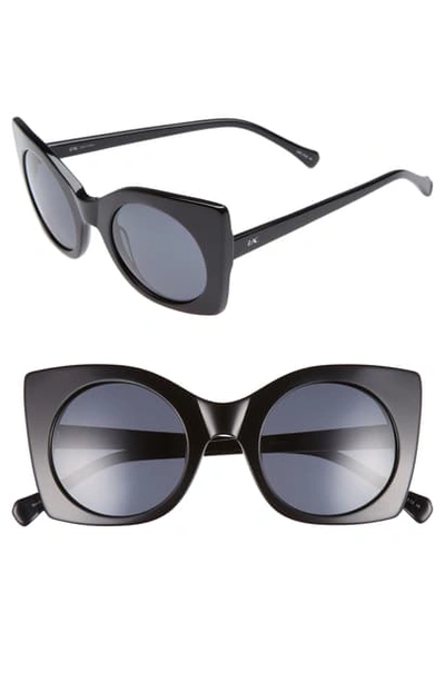 Shop Zac Zac Posen Leona 50mm Polarized Sunglasses In Black Polar