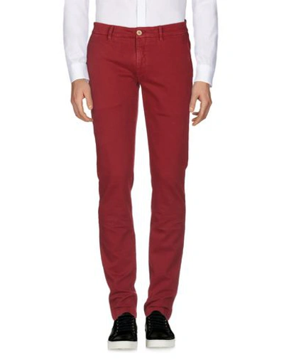 Shop Siviglia Man Pants Red Size 30 Cotton, Elastane