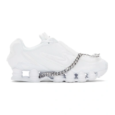 Comme Des Garçons Homme Deux Comme Des Garcons White Nike Edition Cdg Shox  Tl Sneakers | ModeSens