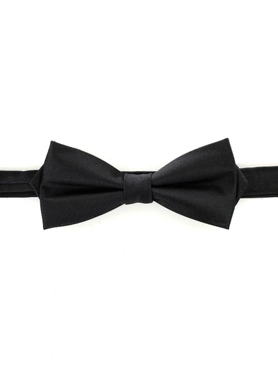 Shop Balmain Bow Tie Large Satin In Pa Noir