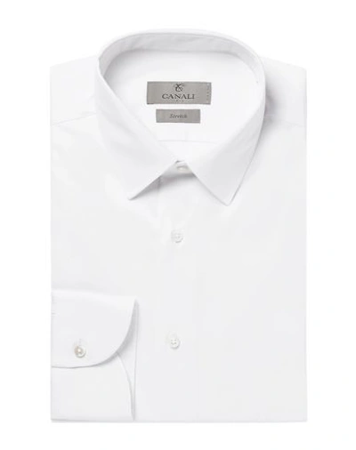 Shop Canali Solid Color Shirt In White