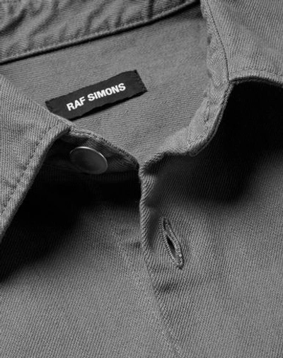 Shop Raf Simons Denim Outerwear In Lead