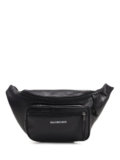 Shop Balenciaga Explorer Belt Bag In Black