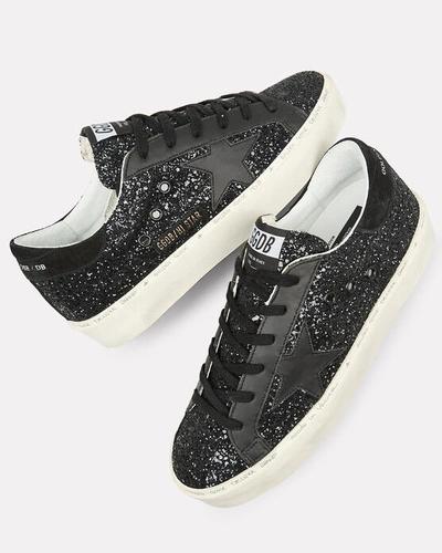 Shop Golden Goose Hi Star Glitter Low-top Sneakers In Black