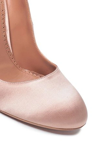 Shop Alaïa Satin Pumps In Antique Rose